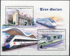 Turkey 2019. Train Stations: Ankara (MNH OG) Souvenir Sheet - Unused Stamps