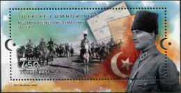 Turkey 2022. 100th Anniversary Of The Armistice Of Mudanya (MNH OG) S/Sheet - Unused Stamps