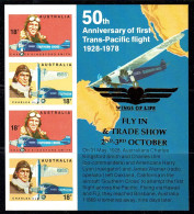 Australia 1978 50th Flight Minisheet MNH OP Wings Of Life Fly-In & Trade Show (MS491) - Neufs