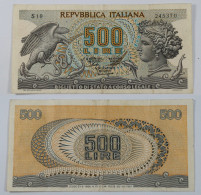 ITALIA 1967 LIRE 500 ARETUSA DECRETO 20/10/1967 - 500 Lire