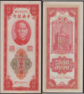 7028 CHINA 1947 CHINA 5000 CUSTOMS GOLD UNITS 1947 - Chine