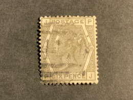 1873-80 6d Grey Plate 16 Wmk Spray Used (S998) - Oblitérés