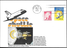 US Space Cover 1983. Challenger STS-6 Houston. Satellite "TDRS 1" - Etats-Unis