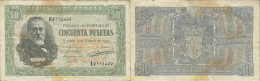 8146 ESPAÑA 1940 50 Pesetas 9 De Enero 1940 - Mendez Pelayo - Otros & Sin Clasificación