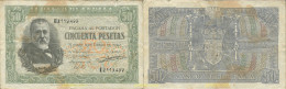 8146 ESPAÑA 1940 50 Pesetas 9 De Enero 1940 - Mendez Pelayo - Other & Unclassified