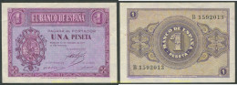 8255 ESPAÑA 1937 1 PESETA ESTADO ESPAÑOL 12 DE OCTUBRE 1937 BURGOS - Other & Unclassified