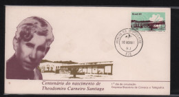 Brasil (Brazil) - 1981 - FDC:  Centenary Theodomiro Carneiro Santiago - Yv 1516 - Otros & Sin Clasificación