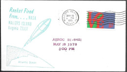 US Space Cover 1973. Solid Rocket "ASROC" Launch. Wallops Island - United States