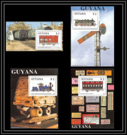 Guyane Guyana 296 N° 2069/72 Train Trains Blocs ** MNH - Trains