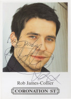 Rob James-Collier Coronation Street Hand Signed Cast Card Photo - Acteurs & Toneelspelers