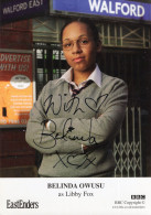 Belinda Owusu Libby Fox Eastenders Station Hand Signed Cast Card Photo - Acteurs & Comédiens