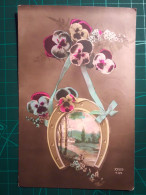 CARTE POSTALE, FLEURS, FÉLICITATIONS. De Belles Fleurs Aux Couleurs Pastel Délicates Et Des Messages Affectueux De Bonne - Fleurs