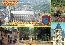 18 - Bourges - Multivues - Blasons - Fleurs - CPM - Voir Scans Recto-Verso - Bourges