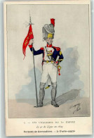 10636751 - Serie Nr. 6 Les Uniformes Du 1er Empire , Le 9e De Ligne En 1809 - Sergeant De Grenadiers   Sign. Eugene Lou - Guerre 1914-18