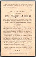 Bidprentje Zandhoven - Anthoni Petrus Theophiel (1875-1934) - Images Religieuses