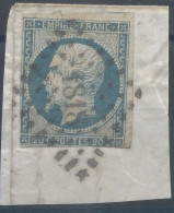 Lot N°83675   N°14A/Fragment, Oblitéré PC 1818 LYON(68), Indice 1 - 1853-1860 Napoleone III