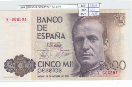 BILLETE ESPAÑA 5.000 PESETAS 1979 P-160a.2 SIN CIRCULAR - [ 4] 1975-… : Juan Carlos I