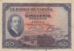 CRBS1301 BILLETE ESPAÑA 50 PESETAS 1927 BC - Altri & Non Classificati