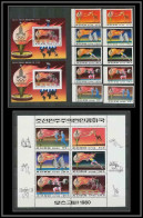 347 Corée (korea) Neuf ** MNH 1860/64 + Bloc Jeux Olympiques (olympic Games) MOSCOU 1980 Non Dentelé Imperf - Estate 1980: Mosca