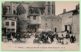 5. TOUL - PLACE DU MARCHÉ ET L'ÉGLISE SAINT-GENGOULT (54) (ANIMÉE) - Toul