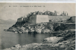 2B- CORSE -   CALVI -Les Remparts Et La Ville Haute - Corte