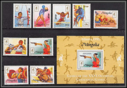 60011 Mi N°2633-2641 Bloc Atlanta 1996 Jeux Olympiques Centenary Of Olympics Mongolia Mongolie Feuille Sheet Neuf ** MNH - Ete 1996: Atlanta