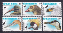 135 BURUNDI 1986 - Yvert 1040/45 - Oiseau Tete - Neuf **(MNH) Sans Charniere - Neufs