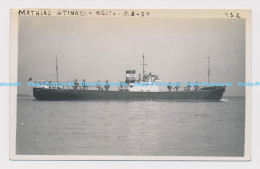 C021232 Mathias Stinnes. Erith. 1938. Ship. Postcard - Welt