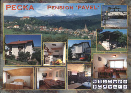 71486280 Pecka Gesamtansicht Burg Pension Pavel Skilift Tschechische Republik - Czech Republic