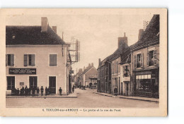 TOULON SUR ARROUX - La Poste Et La Rue Du Pont - Très Bon état - Autres & Non Classés