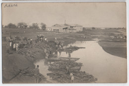 Carte-photo - ADANA - Turquie - Turkei (Cilicie) Débarcadère : Radeaux Transportant Le Bois De Chauffage - Luoghi