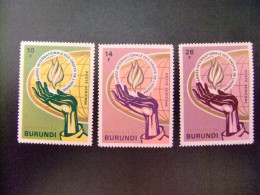 49 BURUNDI 1965 / ANNE INTERNATIONALE Des Droits De L'homme / YVERT PA 104 / 106 ** MNH - VN