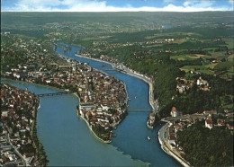 71485178 Passau Mit Donau Inn Ilz Fliegeraufnahme Passau - Passau