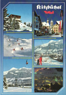 KITZBUHEL, TIROL, MULTIPLE VIEWS, ARCHITECTURE, SKI RESORT, CABLE CAR, TOWER, CAR, MOUNTAIN, AUSTRIA, POSTCARD - Kitzbühel