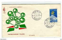 Italia FDC Venetia 1958 Expo Bruxelles  Non Viaggiata - FDC