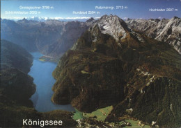 71485089 Koenigsee Berchtesgaden Panoramakarte Fliegeraufnahme Anzenbach - Berchtesgaden