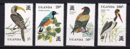 135 OUGANDA 1982 - Yvert 290/93 - Oiseau - Neuf **(MNH) Sans Charniere - Ouganda (1962-...)