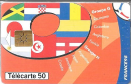 CARTE-PUBLIC-50U-F837-GEM2-03/98-PUZZLE-GROUPE-Get H-COUPE DU MONDE 98-V°DN° Série B82423009-NSB-TBE - 1998