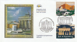 2005 " BERLIN : PORTE DE BRANDEBOURG / LA PHILHARMONIE " Sur Enveloppe 1er Jour N° YT 3810 3812 Parf état FDC à Saisir ! - 2000-2009