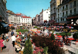 RECTO/VERSO - CPA - GRENOBLE - COMMERCES CAFE RESTAURANT ET BAR DE LA PLACE GRENETTE - BEAU TIMBRE - Grenoble