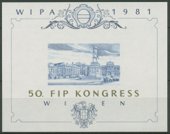 Österreich 1981 WIPA 1981 Block 5 Blaudruck Gedenkblock 8 (C96185) - Blocchi & Fogli