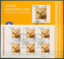 Bund Sporthilfe 1996 Markenheftchen Olympia OMH 4 (1861) Gestempelt (C99098) - Autres & Non Classés