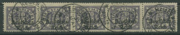 Dt. Reich Dienst Mit Aufdruck 1920 D 42 Waag. 5er-Streifen Gestempelt (R19713) - Oficial