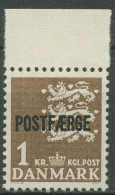 Dänemark 1949/67 Postfähre-Marke Reichswappen Mit Aufdruck PF 34 II Postfrisch - Parcel Post