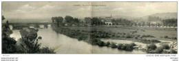 CPA 88  CHARMES   PANORAMA CARTE DOUBLE  VUE GENERALE  PRISE DE STE BARBE  PARFAIT ETAT - Charmes