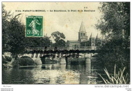 CPA 71 PARAY LE MONIAL LA BOURBINCE  LE PONT ET LA BASILIQUE TB ETAT - Paray Le Monial