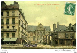 CPA  35 RENNES EGLISE ST GERMAIN  COULEURS         PARFAIT ETAT - Rennes