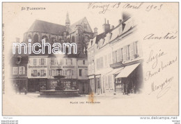 CPA 89  SAINT FLORENTIN    PLACE  DES  FONTAINES  T B ETAT - Saint Florentin