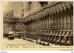 CPA   32  AUCH    BASILIQUE  STE MARIE  CTE DROIT DES  BOISERIES PARFAIT ETAT - Auch