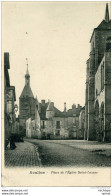 CPA 89   AVALLON   PLACE DE L'EGLISE ST LAZARE     PARFAIT ETAT - Avallon